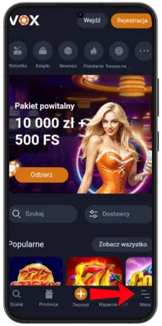Otwórz aplikację