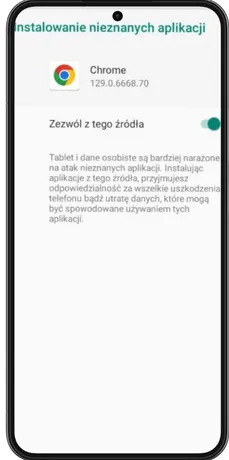 Zezwól na instalację z nieznanych źródeł